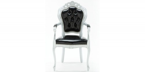 Alexander Silver Frame & Black Patent Leather Pad